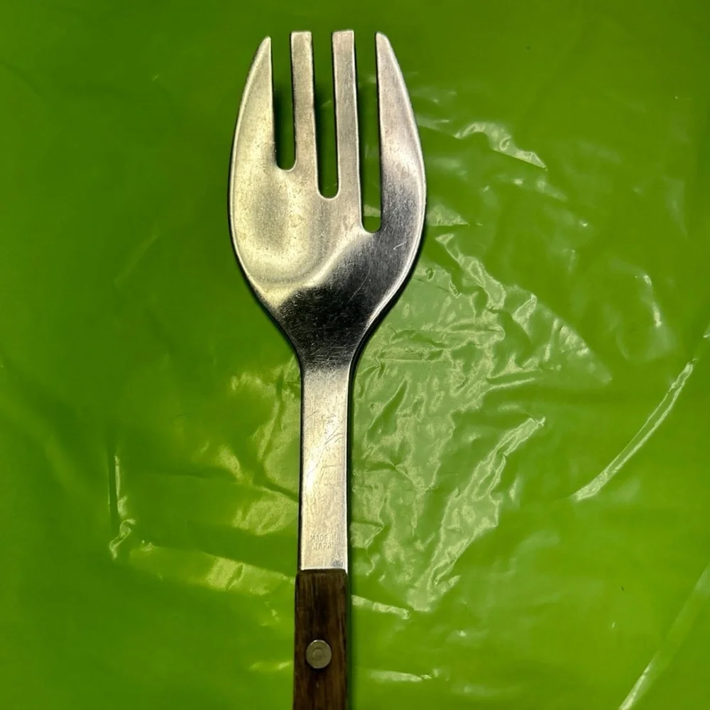 1960s Stainless Salad Server Set , MidCentury, Japan